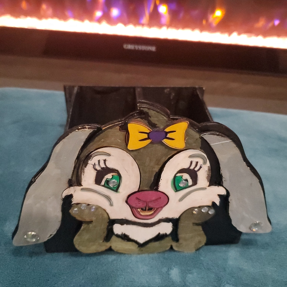 Handcrafted Bunny Decor with Bow